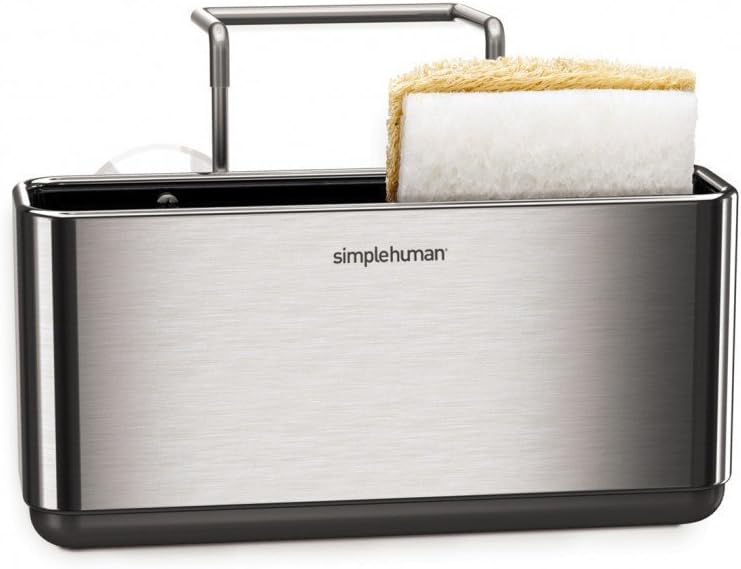 simplehuman Sink Caddy with Suction Cup, Brushed Stainless Steel: Home & Kitchen
