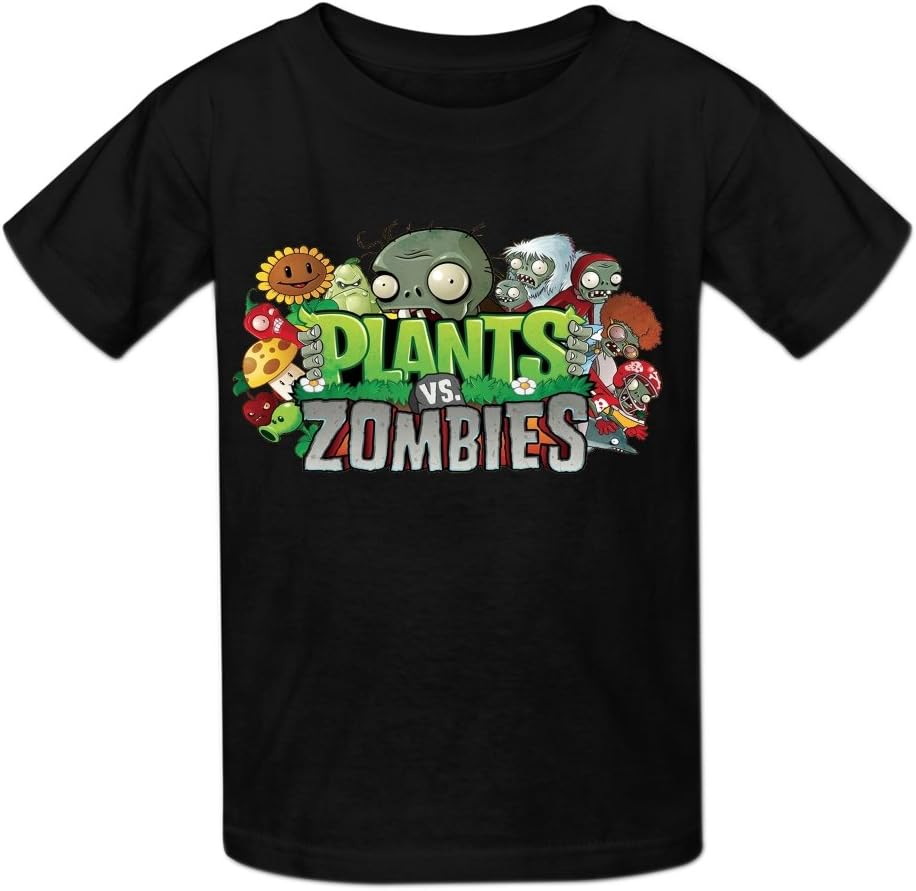 Kidsloveit Kids Boys' Plants vs Zombies Short Sleeve Crew Neck T-Shirt