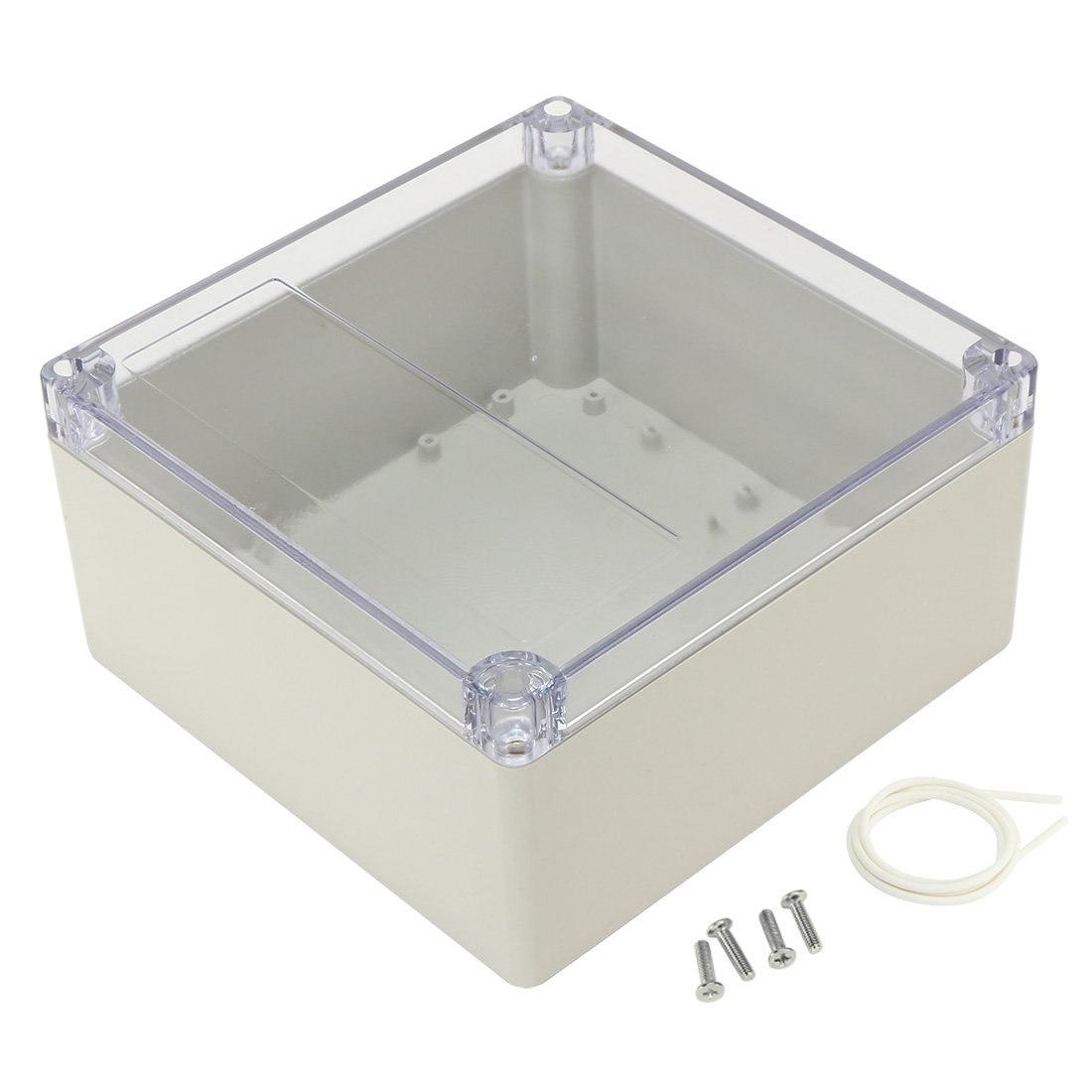 Sourcingmap 7.56"x7.1"x3.93"(192mmx188mmx100mm) ABS Junction Box Electric Project Enclosure Clear