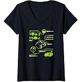 Womens Ben 10 Omnitrix Schematics V-Neck T-Shirt