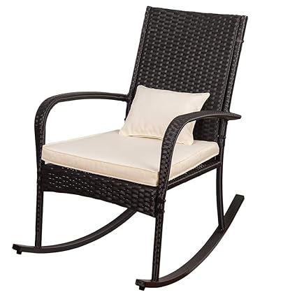 Amazon Com Sundale Outdoor Indoor Wicker Rocking Chair With