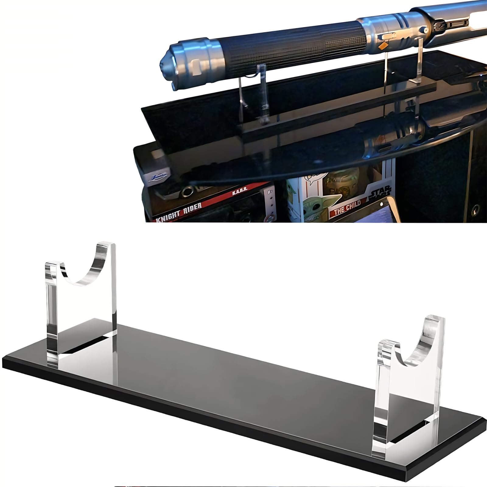 WANLIAN Acrylic Lightsaber Rack - Decorative Sword Rack (Black)