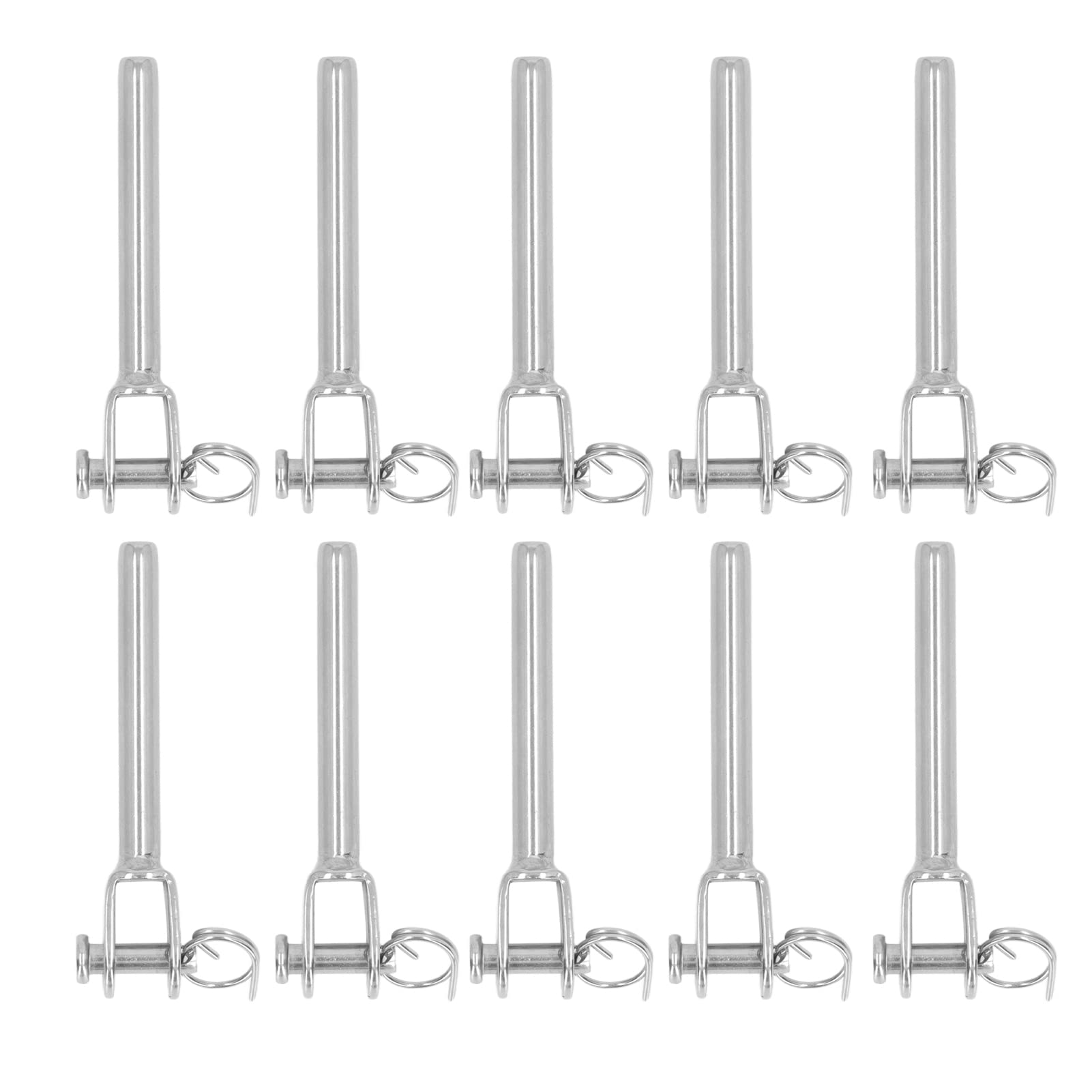 10 Pack 3mm Stainless Steel 316 Swage Fittings for Cable Railing Systems Straight Jaw Connectors Balustrade Deck Wire Rigging Hardware