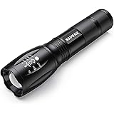 KEPEAK LED Flashlight, 5 Modes Tactical Flashlight, IPX5 Water Resistant, High Lumen, Zoomable Flashlight for Camping, Outdoo