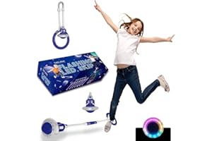 Todos Aman Rocket Flashing LED Ankle Skip Ball Fun Family Jump Exercise Fitness Coordination Balance Extra Energy Burning Great Cool Toy Gift for Ages 5 6 7 8 9 10+