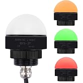 12V Industrial Warning Light, DC/AC 3 Colors 1 Layer LED Signal Tower | IP65 Waterproof, High-brightness red/yellow/green LEDs, Continuous Visual Alert for Machinery Safety