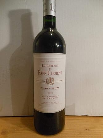 Pessac Leognan Le Clementin Du Chateau Pape Clement Rouge 2000 Bordeaux France Une Bouteille De Vin Amazon De Bier Wein Spirituosen