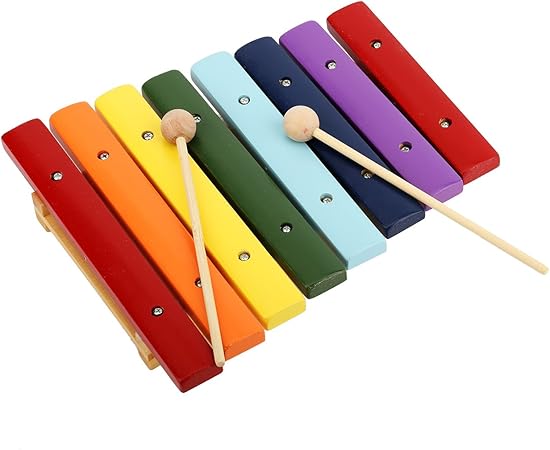Amazon Tera 木琴 シロフォン ザイロフォン シロホン 8音階 パーカッション Xylophone リズム楽器 木製玩具 打楽器 知育 玩具 教育玩具 音楽 幼児楽器 教育 子供 キッズ 赤ちゃん おもちゃ バチ付き 出産祝い お誕生日プレゼント ドラム 打楽器 おもちゃ