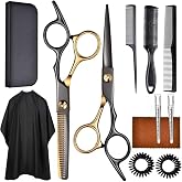 12 PCS Hair Cutting Scissors Kit, 6.5 Inch VG10 Shears for Home &amp; Salon | 12-piece haircut kit with VG10 6.5-inch shears, combs, clips, cape, cleaning cloth and storage bag.
