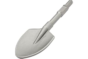NEIKO 2627 Jack Hammer Bits, 1-1/8" Hex Shank Shovel Spade Chisel Bits for Demolition Hammers, 17.5" Long, Clay Spade Bit for