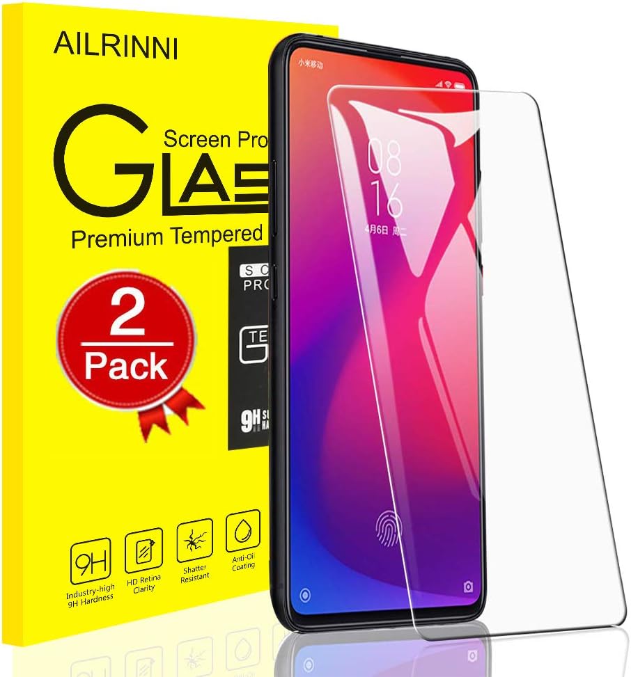 AILRINNI Tempered Glass Screen Protector for Xiaomi Mi 9T/Mi 9T PRO, [2 Pack]