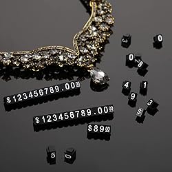 Qunclay 50 Sets Price Display Cube Number Letter