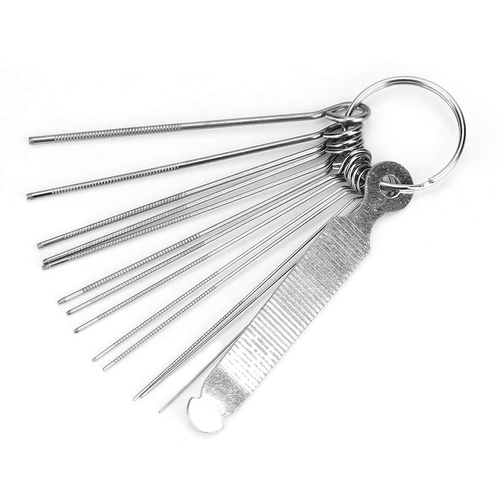 Bnineteenteam Guitar Nut Slot Files, 13Pcs Guitar Bridge and Saddle Nut Files Set for Guitar Repair Tool, Guitar Maintenance and Repair Tools Musical Instrument Accessories