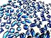 CraftbuddyUS 80 Royal Blue Faceted Acrylic Sew On, Stick on Diamante Crystal Rhinestone Gems
