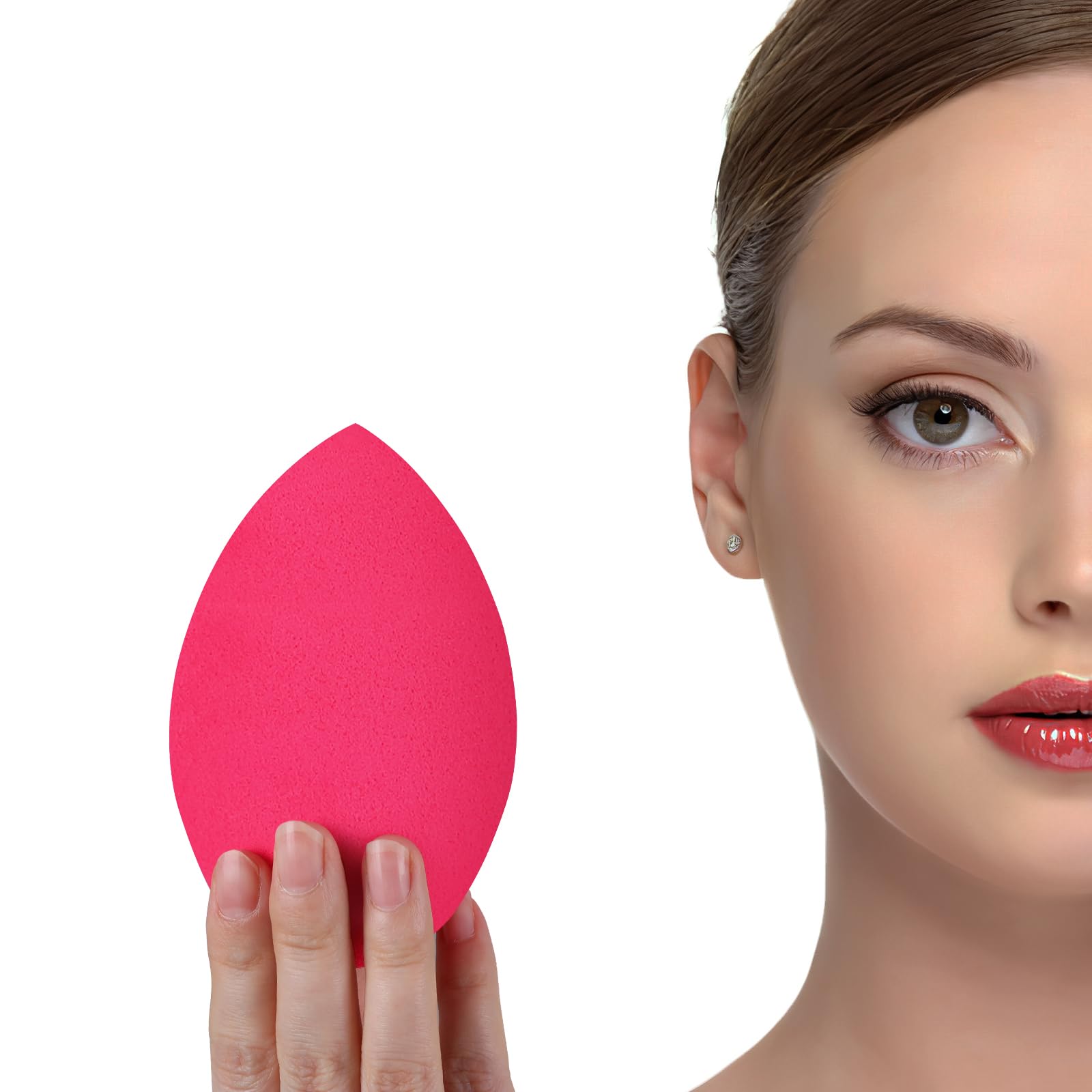 Photo 1 of EXTRA LARGE 11CM Make Up Beauty Sponges Blender BIG for Face & BODY (1x Small 1x Large) -With 2 Sponge Holder- FASTER FLAWLESS APPLICATION for Foundation/Fake Tan/Powder/Blending/Setting/