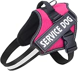 Belababy Soft No Pull Dog Harness X Large Reflective Adjustable Rose