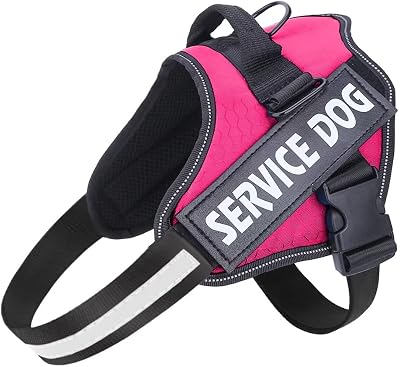 Belababy Soft No Pull Dog Harness X Large Reflective Adjustable Rose