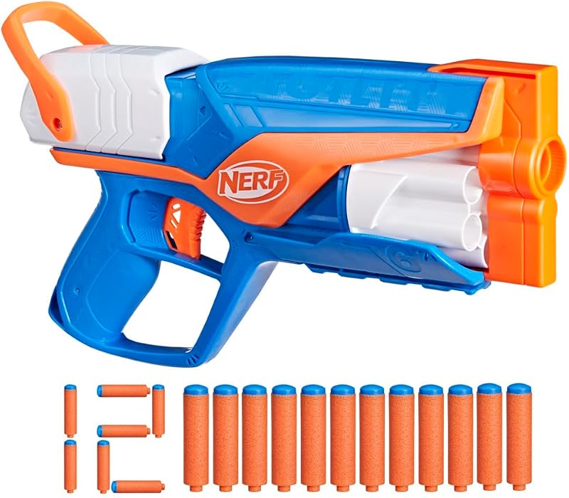 Lanzador N Series Agility con 12 Dardos, Tambor Rotatorio de 6 Dardos, Actividades al Aire Libre, Regalo de Reyes Magos y Papá Noel para Niños y Niñas de 8 Años o Más