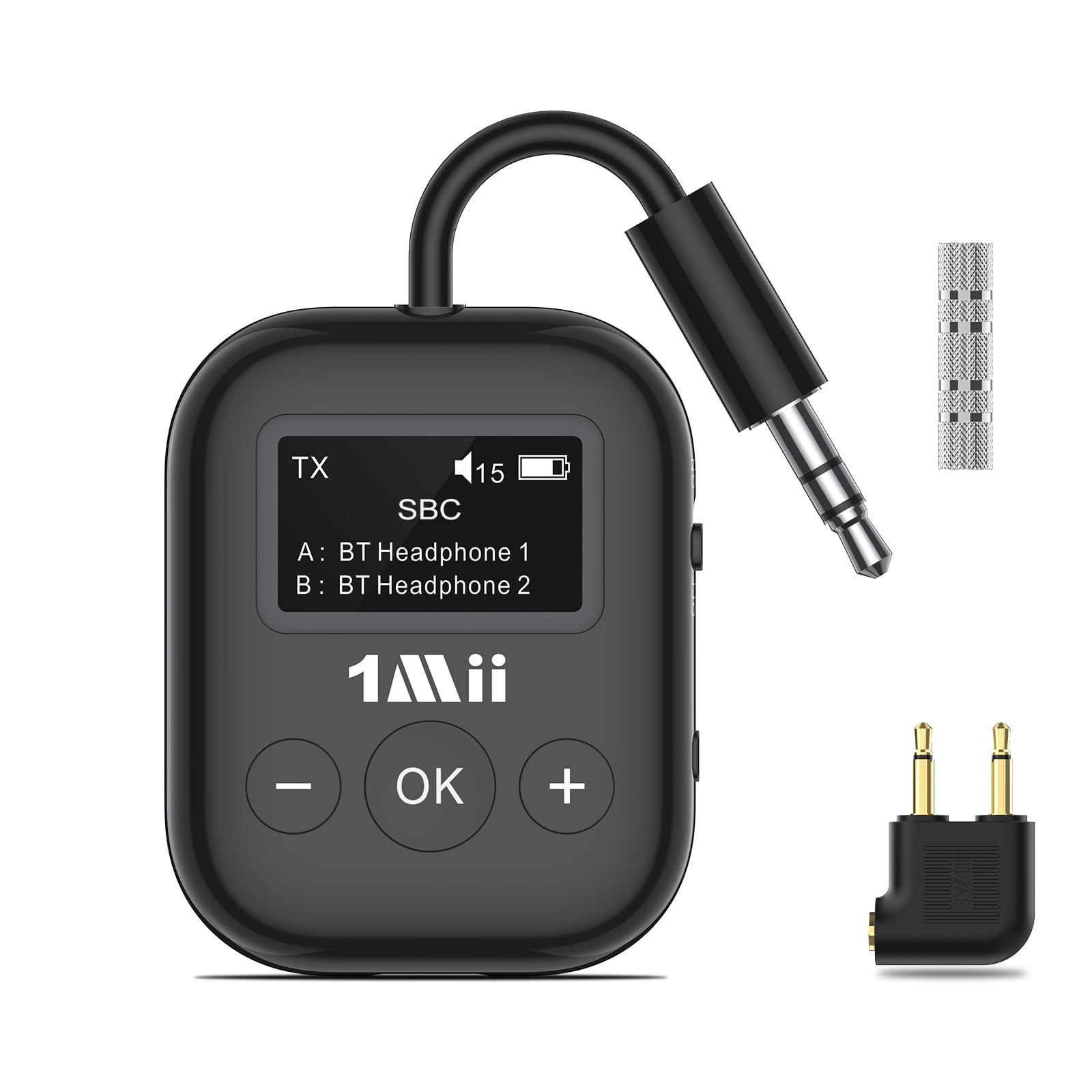 Photo 1 of 1Mii Airplane Bluetooth 5.3 Transmitter for All Headphones - Bluetooth Adapter for TV - Dual Connection - aptX Low Latency - Flying Travel, Wireless Audio Aux for MP3, Game, PC-Black