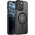 Tigowos Magnetic Guardian Designed for iPhone 11 Pro Case [10FT-Grade Drop Tested & Compatible with MagSafe] Slim Translucent Matte Case for iPhone 11 Pro Phone Case (5.8"), Black