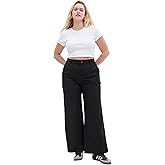 Gap Womens High Rise Girlfriend Wide Leg Khaki Pants