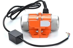 ODORKLE 1PCS 1/3 Phase Vibrator Motor, vibrationsmotor 230v vibration motor 220V/380V 3000 RPM Asynchronous Adjustable Eccentricity Block Aluminum Alloy Shell(single phase 30W)(Single phase 30W)