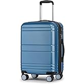 KYME Carry On Luggage 22x14x9 Airline Approved,Hardshell Carry On Suitcase with Tsa Lock,Small Suitcases with Wheels,Travel Luggage for Men Women,Expandable Carry-On 20 Inch,Blue