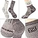 Merino Wool Socks, ZEALWOOD Unisex Hiking Trekking Crew Socks Thermal Warm Winter Socks,1/2/3/4 Pairs