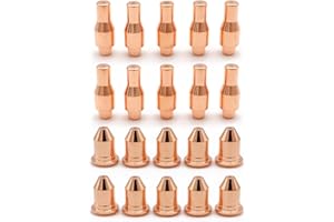 Vaphy 10pcs 56576 Electrode 10pcs 56811 Nozzle Tip 45A Fit Harbor Freight Titanium 45 Cutter IPT-45 Plasma Cutting torch