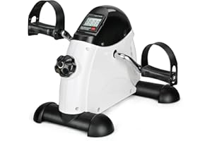 TECHMOO Under Desk Bike Pedal Exerciser Portable Home Exercise Bike Pedal Exerciser Foot Peddler Portable Therapy Bicycle Leg Peddler Portable Mini Cycle Bike for Hands Arm Trainer