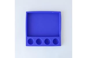 Tivi Tray Silicone Activity Mat for Crafts, Painting, Sorting, Slime, Snacks, Baking, Jewelry-Making, Non-Slip, Heat Resistant, Raised Edges, Dishwasher Safe, Oven Safe (Cobalt)