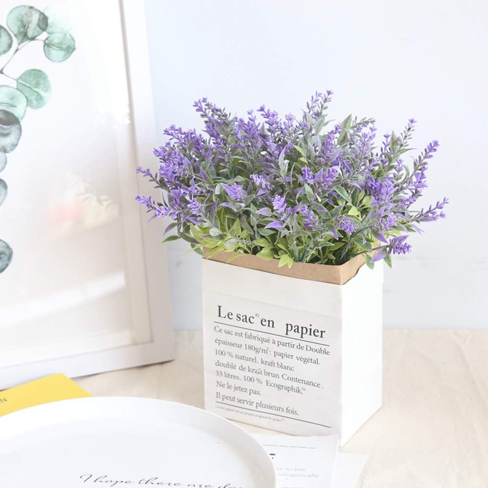 Artificial flower plant silk plastic arrangement wedding decoration table kitchen garden party decorationKanpola 15Heads Artificial Flowers Lavender Fake Bridal Bunch Wedding Party Home Decor