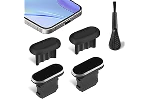 Dust Plug for iPhone 14/13/12/11 Pro Max, AILOVETECK 4PCS Phone Charger Port Cover with Cleaning Brush, Charging Port Protector for AirPods, iPad & All Lightning Devices