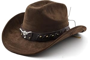 Wide Brim Western Cowboy Hat for Women Men Outdoor Wide Brim Retro Felt Fedora Cowgirl Hats Rolled up Caps
