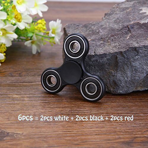 6PCS Alfway Anti-Anxiety 360 Spinner Helps Focusing Fidget Toys [3D Figit] Premium Quality EDC Focus Toy for Kids &amp; Adults - Best Stress Reducer Relieves ADHD Anxiety and Boredom Ceramic Cube Bearing
