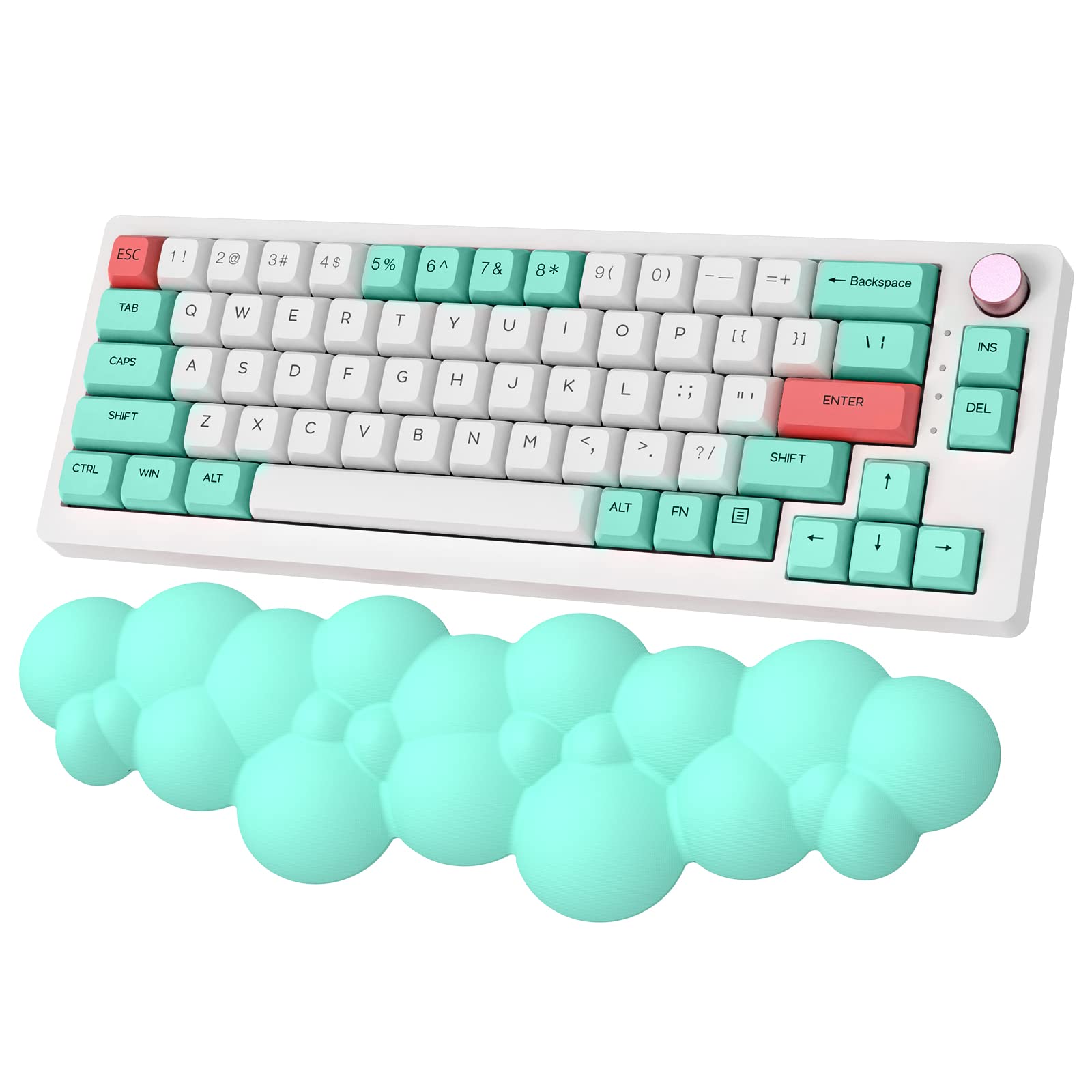 ZIYOU LANG Keyboard Cloud Wrist Rest Pad Memory Foam Keyboard Palm Rest Hand Rest for Keyboard Typing Pain Relief, Ergonomic Keyboard Pad, Support for Office, Pc Gaming, Laptop, Computer, Mac-Green