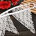 AllHeartDesires 1 Set Vintage White Full Lace Bunting Wedding Banner Garland Party Hanging Decoration