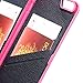 iPhone 6/6S Wallet Mirror Case for Girl -Bidear (TM) Creative Mirror Design with 3 Card Holder Slot Protective Hard Case for Apple iPhone 6 & iPhone 6S -4.7Inch (Rose)