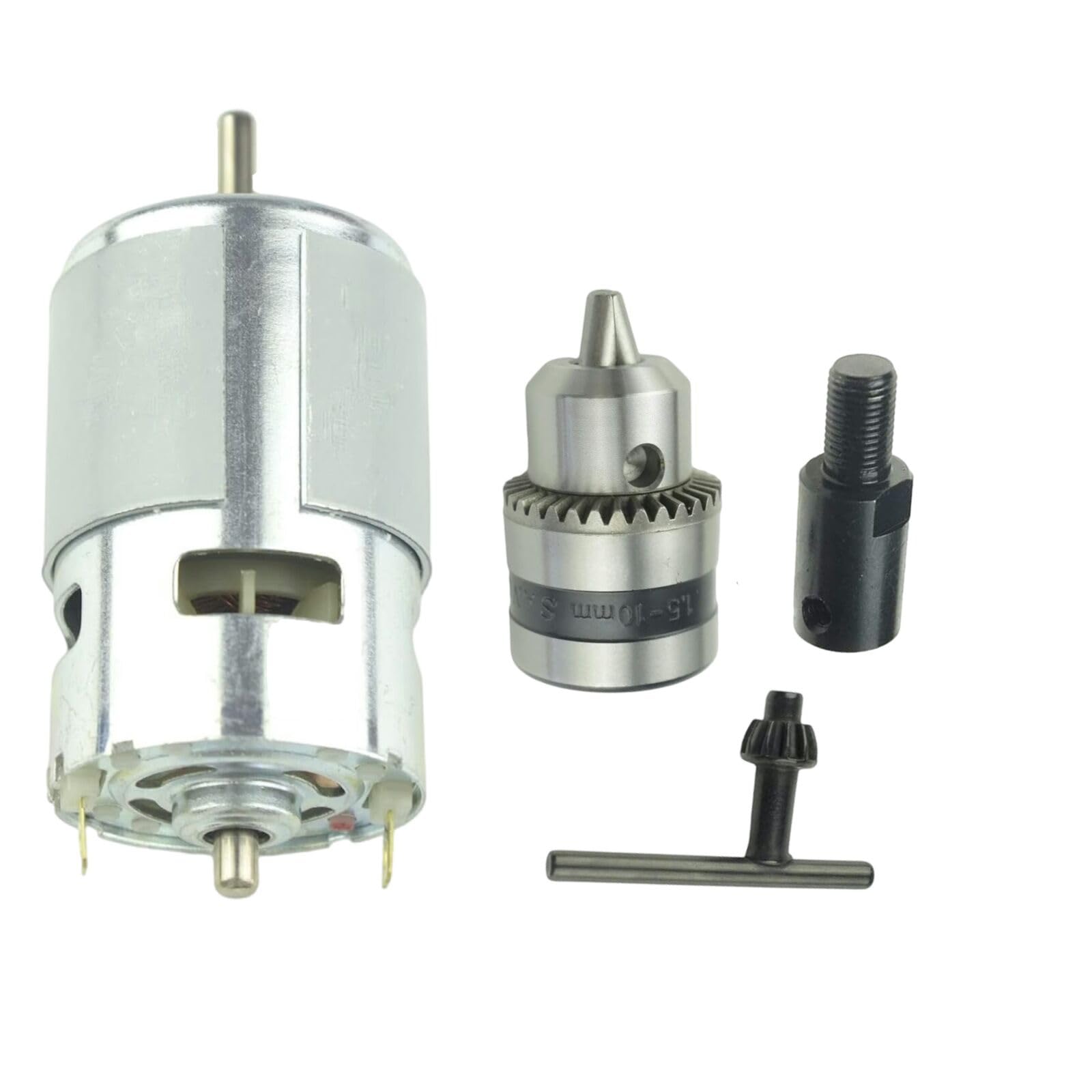 CONQUERALL 895 DC Motor 12V 6000RPM / 24V 12000RPM Large Torque High Speed Motor with Drill Chuck