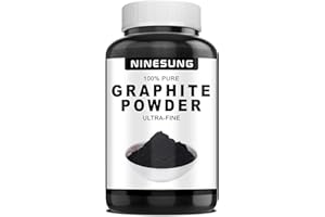 Ninesung Pure Graphite Powder, 44-Micron Ultra-Fine Graphite Powder, Excellent Dry Powdered Graphite's Lubricant, Amazing Artistic Powdered Graphite's for Sketching, Drawing, Pencils, Locks - 8 oz