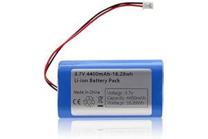 Qimoo 3.7V 4400mah-16.28Wh Rechargeable Battery Pack Lithium Ion Batteries with PH2.0mm Connector for DIY Electronics Products, Toys, Lighting, Bluetooth Equipment