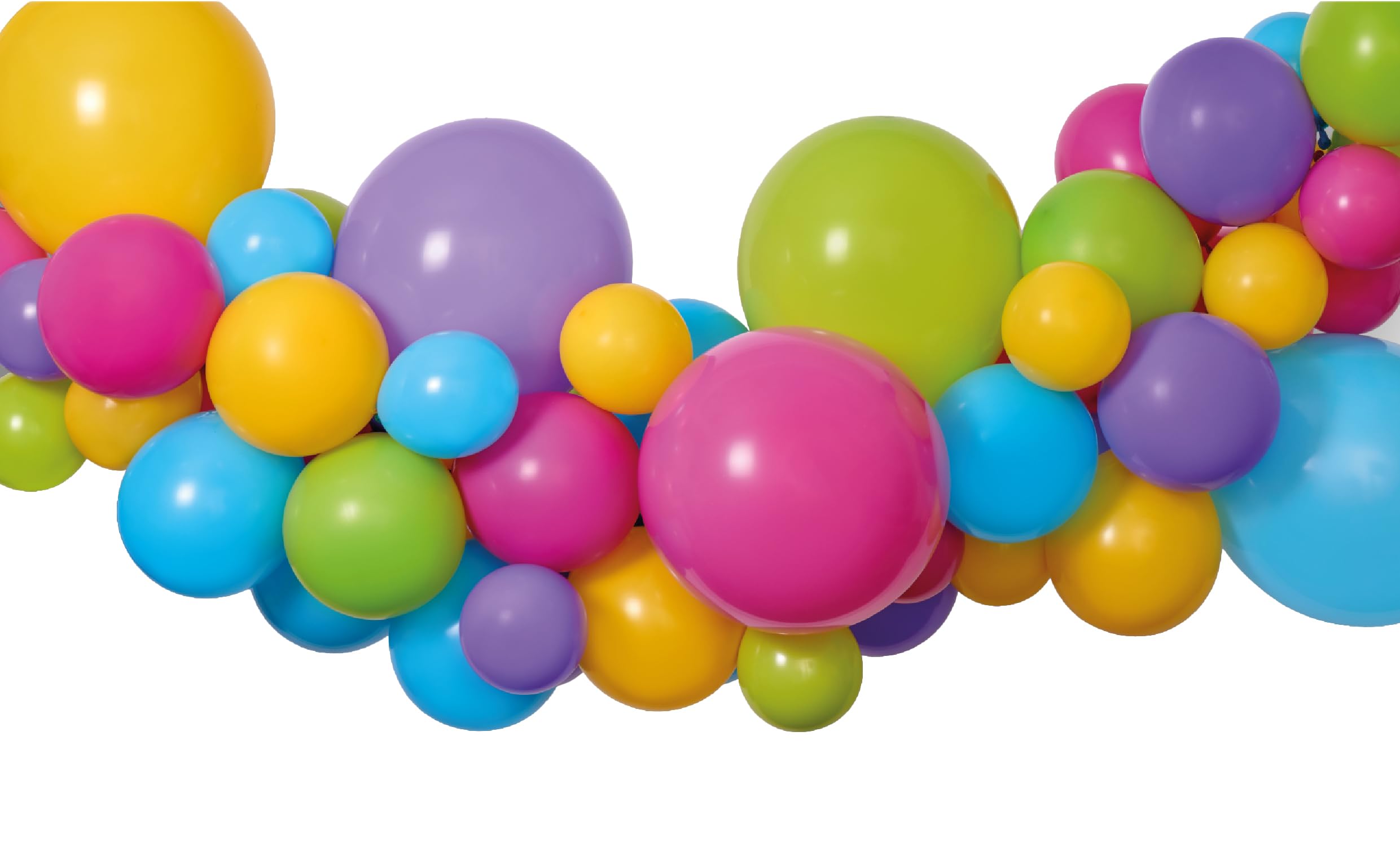 Ciao - Set of Garland Balloons DIY Multicoloured (65 Latex Balloons, 300 cm), Multicoloured
