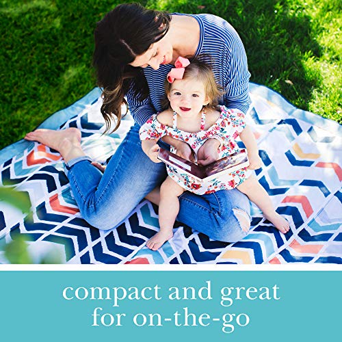 JJ Cole - All-Purpose Outdoor Baby Blanket, Lightweight and Water-resistant, Chevron, 5' x 5'