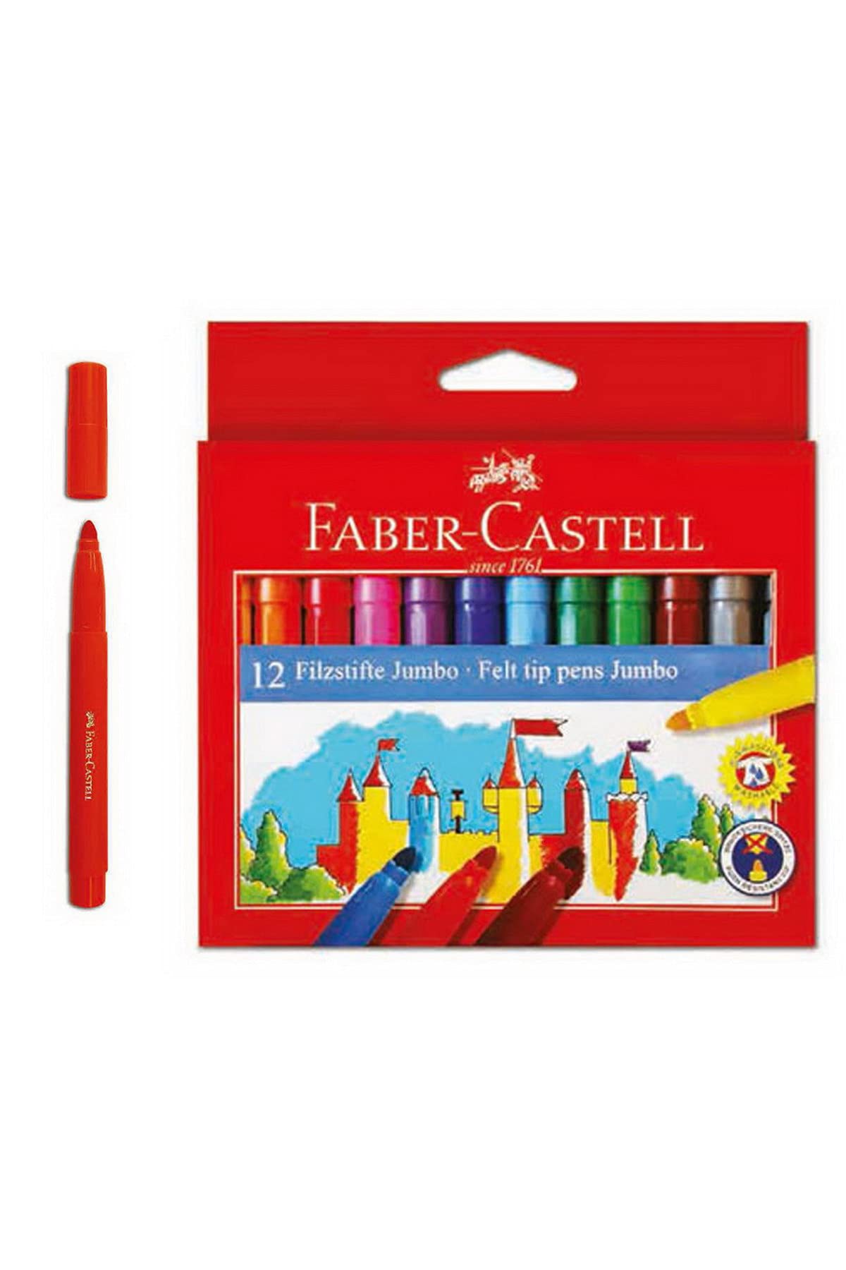 JUMBO FIBRE TIP PENS BOX 12