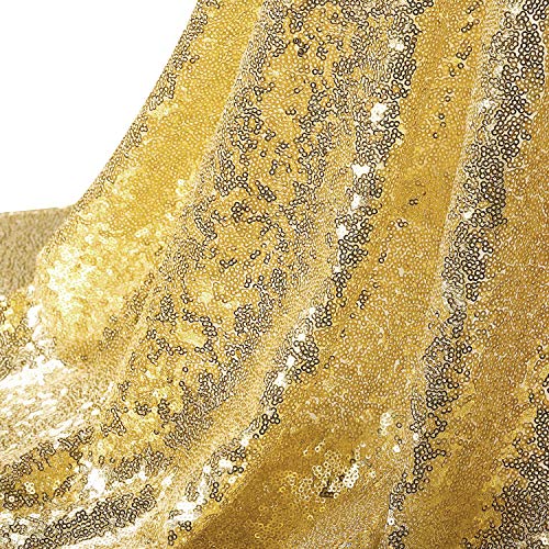 BSFTPA Sequin Table Runner for Party Event Decorations (Gold, 12"x72")