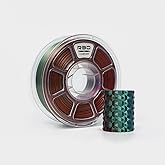 R3D Tri Color Silk PLA Filament, Co-Extrusion 3D Printer Filament 1.75mm, 30-370 mm/s High Speed PLA, Dimensional Accuracy +/- 0.02 mm, 1KG Plastic Spool (Silk Green-Purple-Copper)