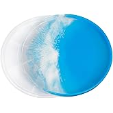 Rolling Tray Mold for Resin, Gartful Large Round Serving Tray Mold with Edges, Plate Silicone Epoxy Casting Mold for Agate Tr