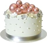 ASTARON 20 Pcs Rose Gold Ball Cake Topper Decorations Mini Balloons view 7