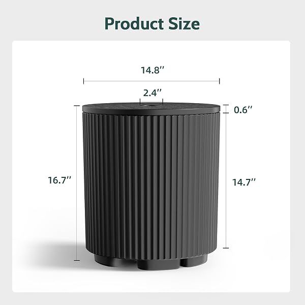 FONTOI OUTDOOR PATIO SIDE TABLE UMBRELLA BASE, PATIO UMBRELLA BASE STAND FITS UP TO 1.5 INCH POLE, WITH UMBRELLA BASE WEIGHT, LOUNGER SMALL OUTDOOR COFFEE TABLE, DRINK TABLE BAR