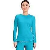 Cherokee Underscrub Long Sleeve Women’s Knit Tee Nursing Underscrubs Crew Neck Layering Top for Women - CK773